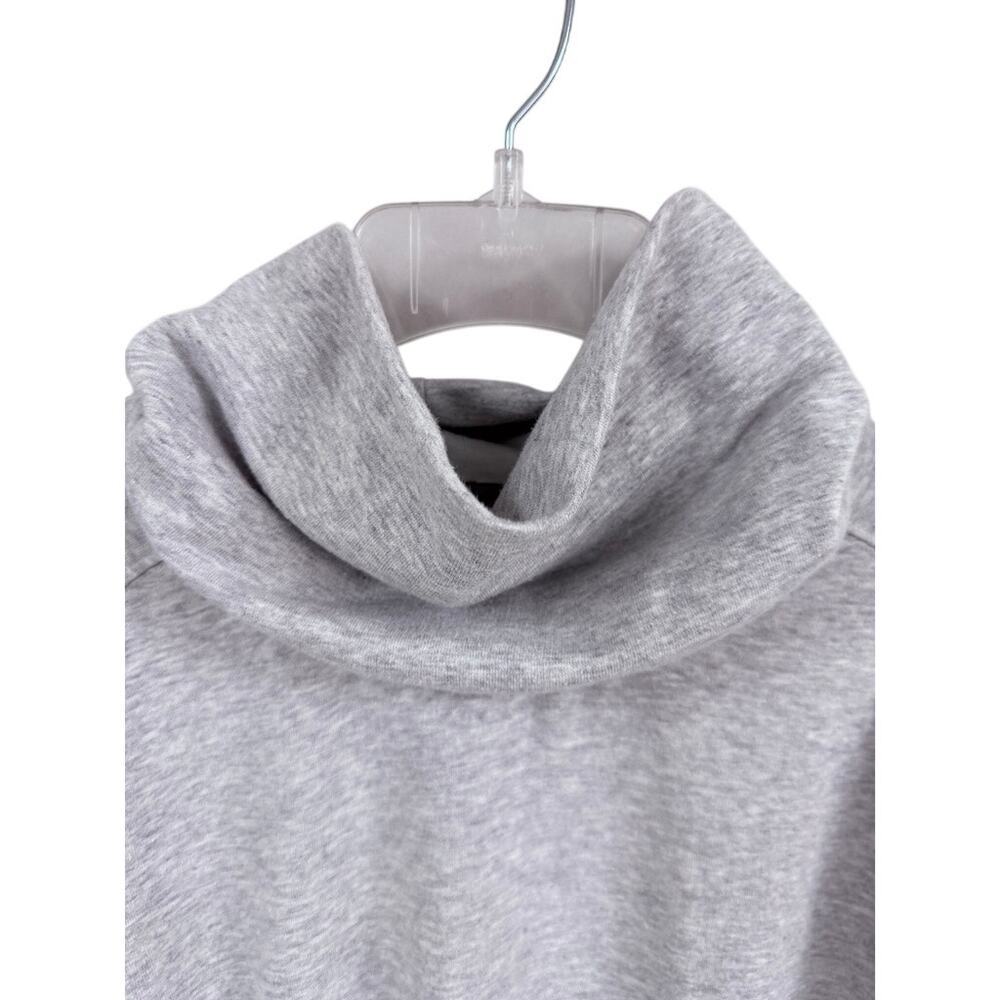 Merrell Gray Cowl Neck Sweatshirt Dress Tunic L Cozy Minimalist Athleisure - Picture 3 of 8